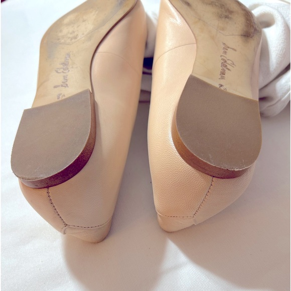 Sam Edelman Rae Pointed Toe Nude Leather Flats Sz 8.5 - Picture 6 of 8